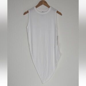 ATHLETA White Cloudlight Restore Tank Asymmetrical Tunic Sleeveless Size XS NEW